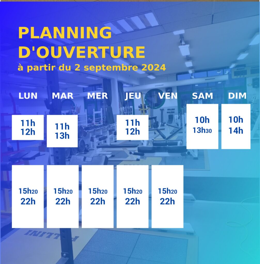 chmc planning d'ouverture 2024